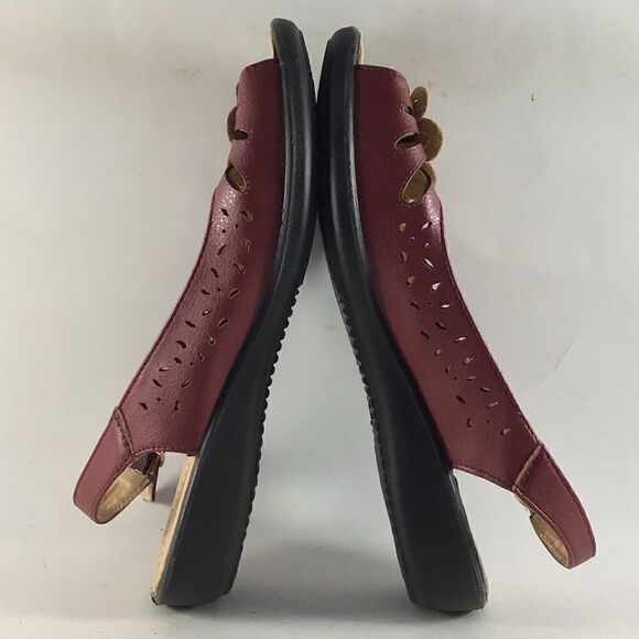 Soft walker womens open toe lightweight buckle sandals red size EU 37 US 6.5 - Picture 5 of 8